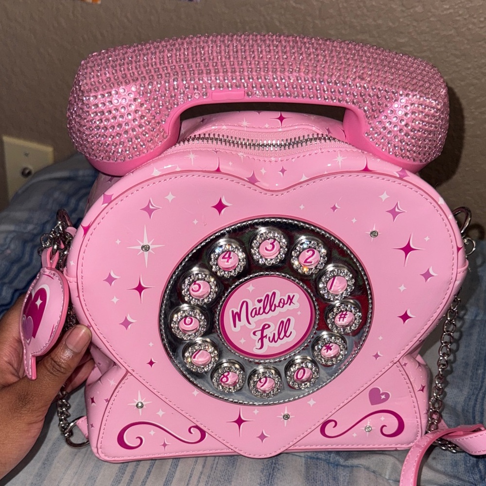 Pink Retro Telephone Handbag - Picture 2 of 4